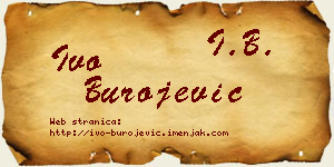 Ivo Burojević vizit kartica